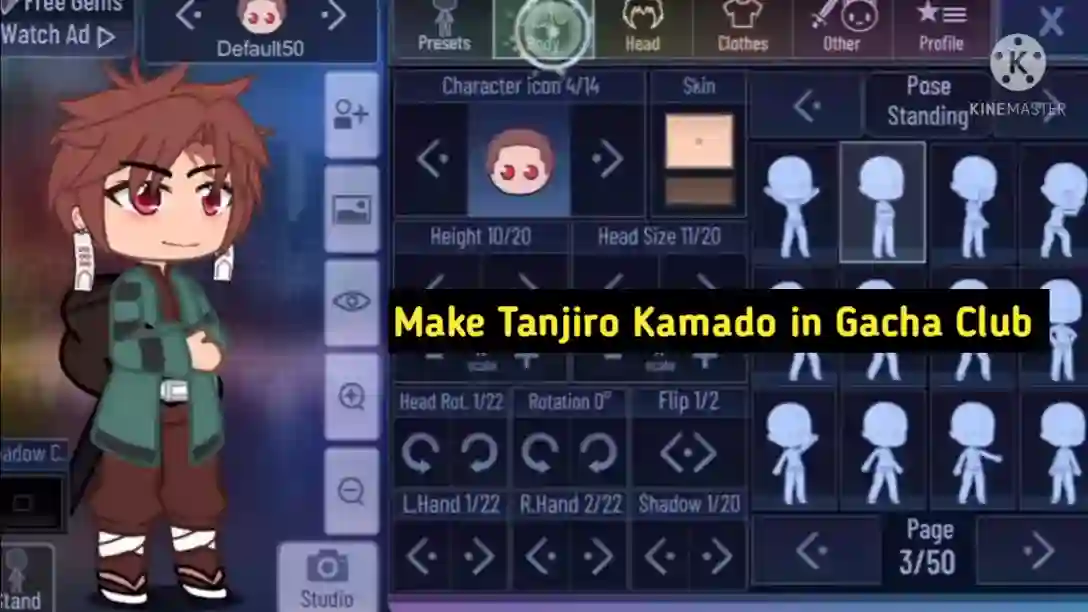 How to make Nezuko Kamado in Gacha Club