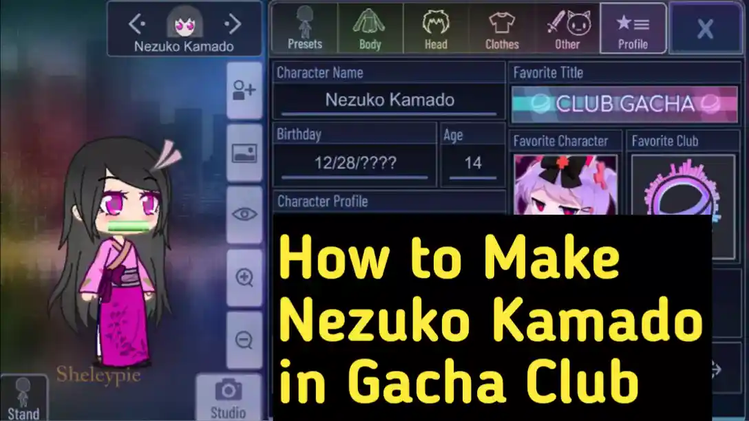 Make Nezuko Kamado in Gacha Club