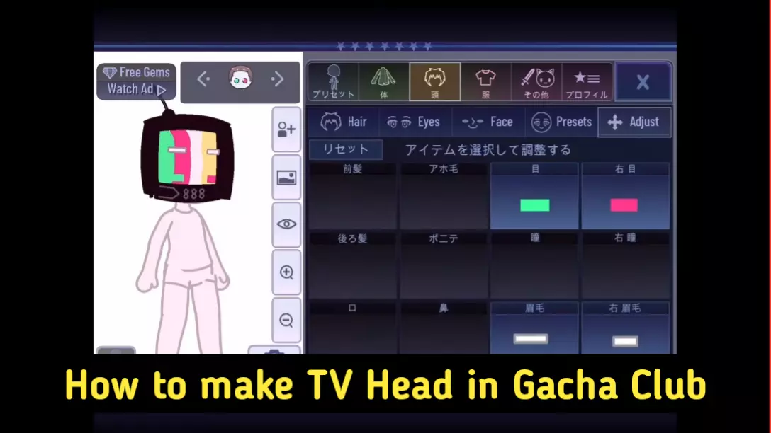 TV Head In Gacha Club