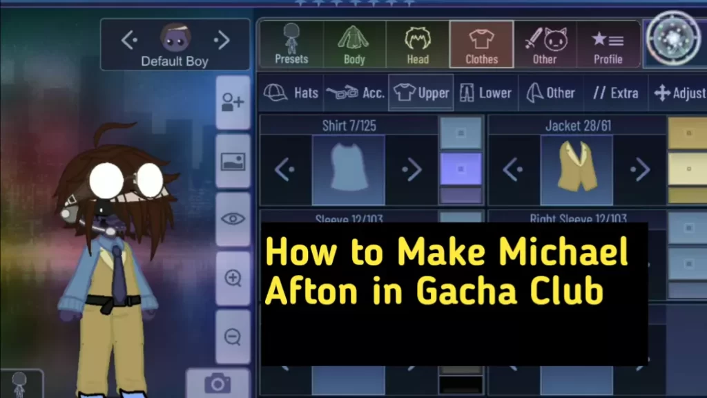 How to Make Michael Afton in Gacha Club